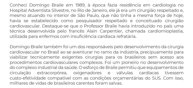 SBC Informa Adeus a Domingo Braile